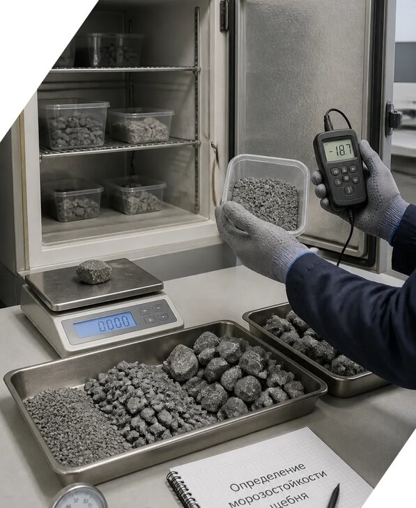Определение морозостойкости щебня в Гукове от 3593 р. | ЭкспертизаРоссия