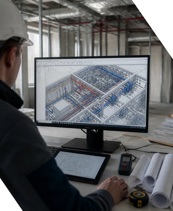 Создание BIM модели инженерных сетей для объектов в Гукове